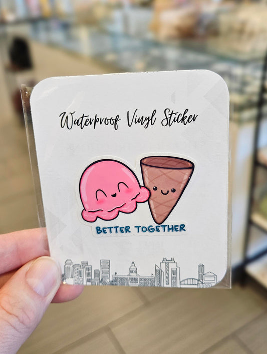 Better Together Ice Cream Sticker