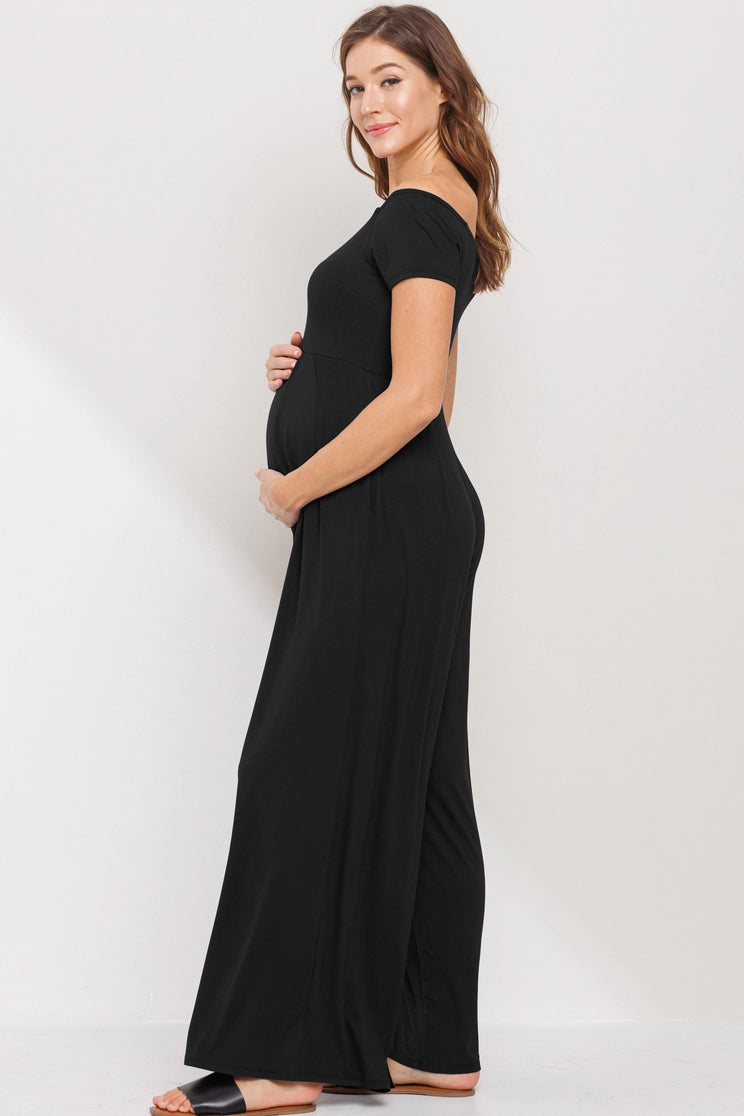 Holland Wide Leg Jumpsuit in Black