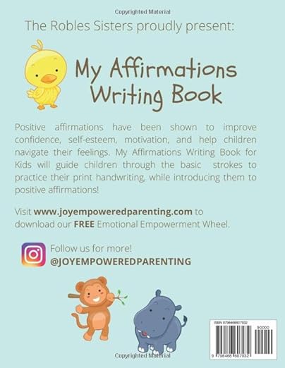 My Affirmations Writing Book 1