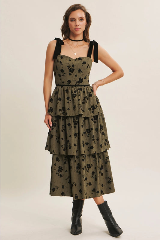 Everly Floral Midi Dress