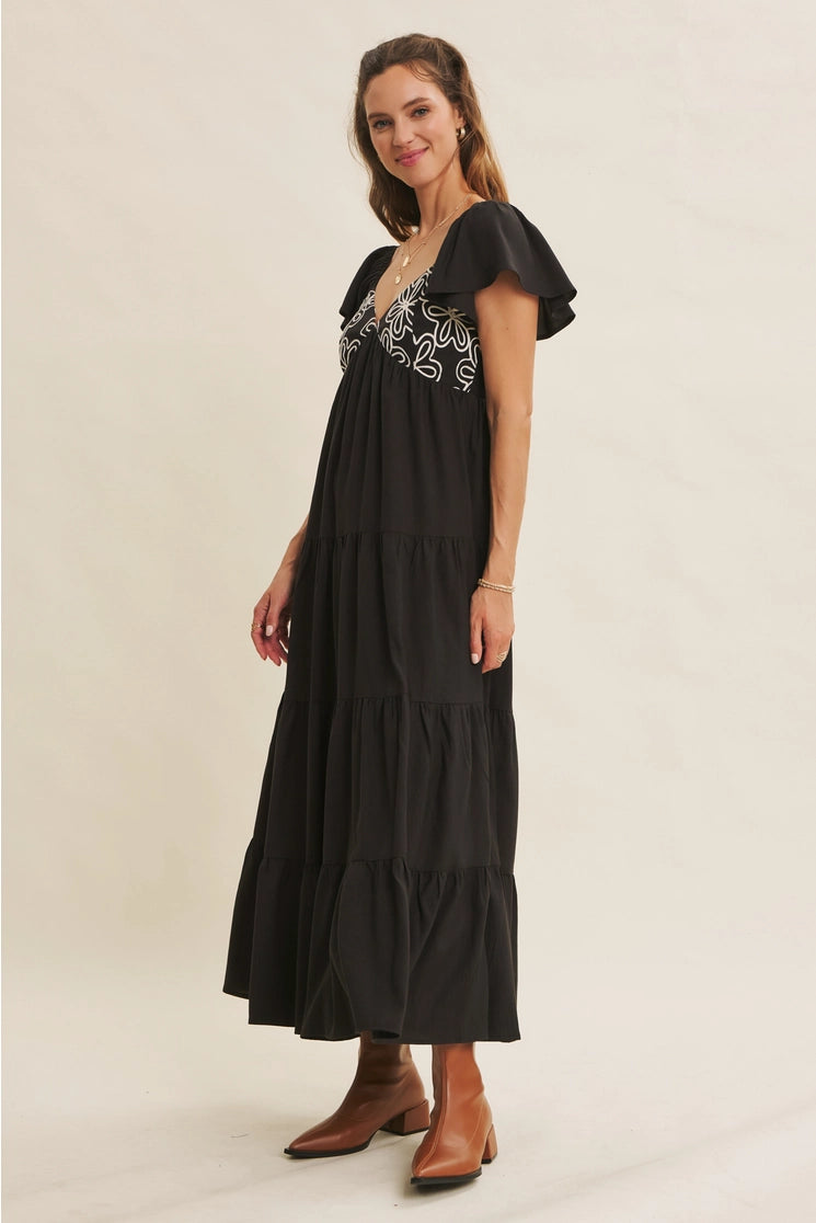 Riley Embroidered Maxi Dress