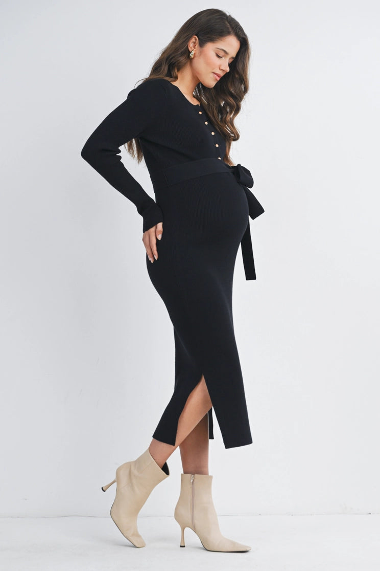 Cataleya Ribbed Button Front Dress