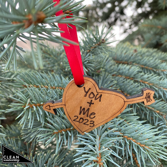 Scratched Heart Ornament