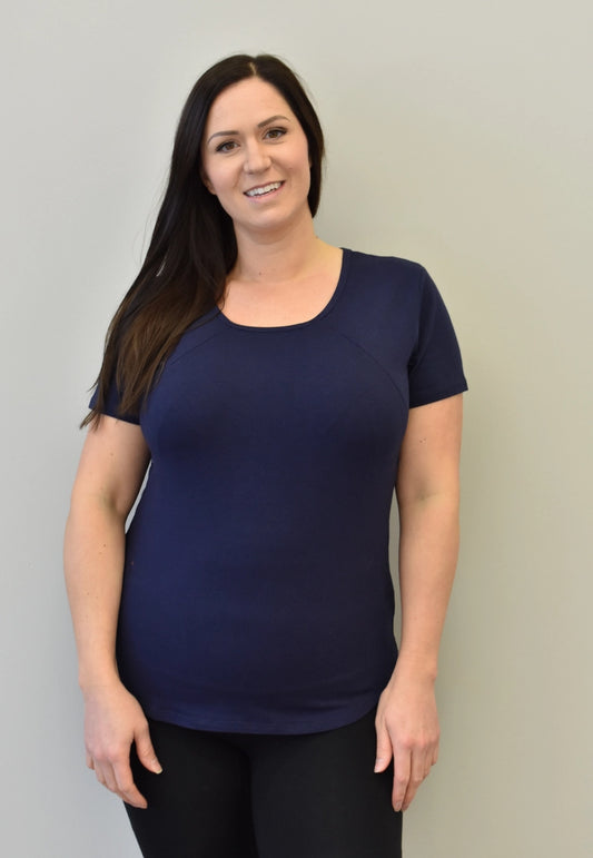 Zoe Zipper Short Sleeve Nursing T-Shirt