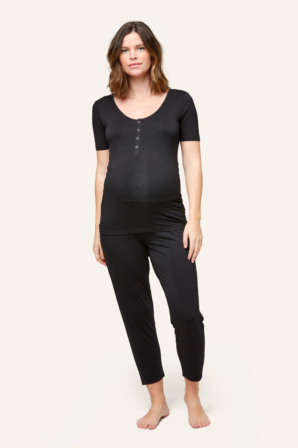 Rhys PJ Tee in Black