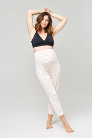Max Tapered Dotted Lounge Pants in Blush Pink - Final Sale