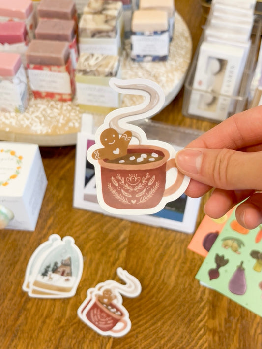 Gingerbread Mug Sticker