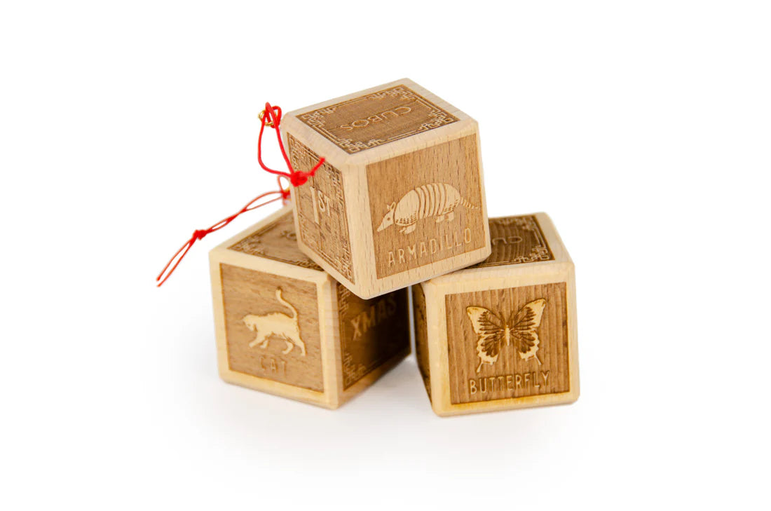 Christmas Alphabet Block Ornament