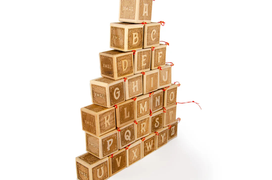 Christmas Alphabet Block Ornament