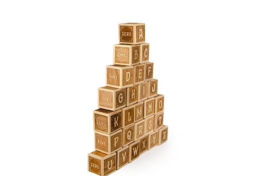 Classic Wooden Alphabet Blocks Full Set