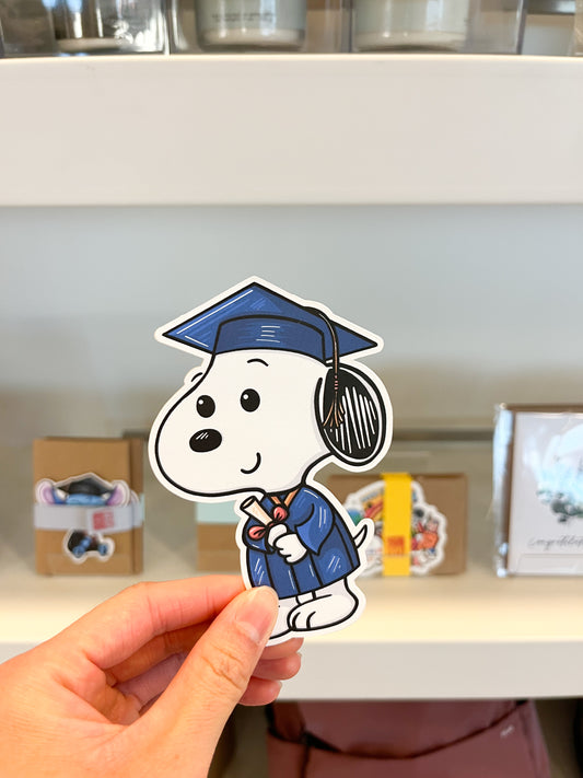White Dog Graduation Card