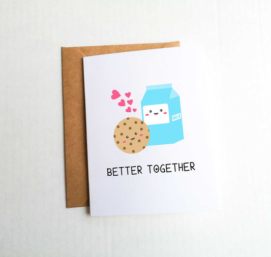 Better Together Milk & Cookies Card