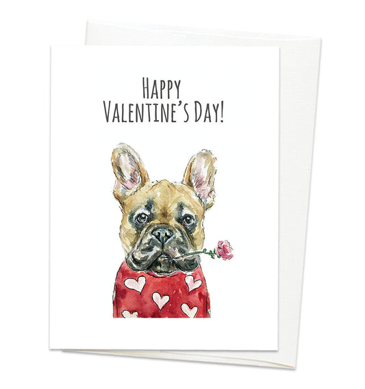 Valentine Bulldog Card