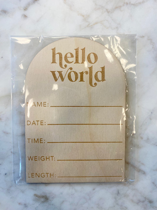 Wooden Hello World Arch