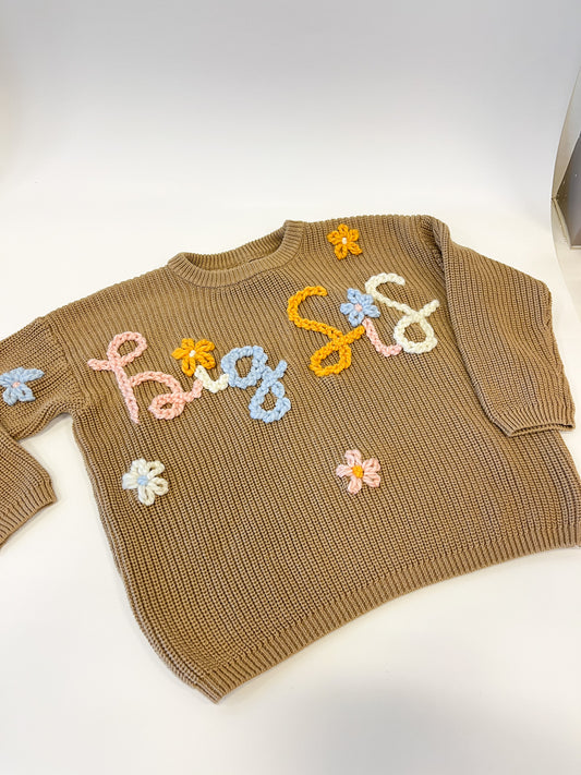 Big Sis Embroidered Knit Sweater