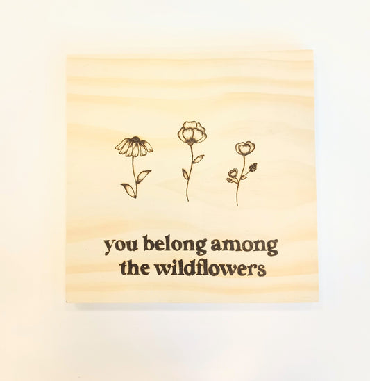Wooden Wildflowers Sign