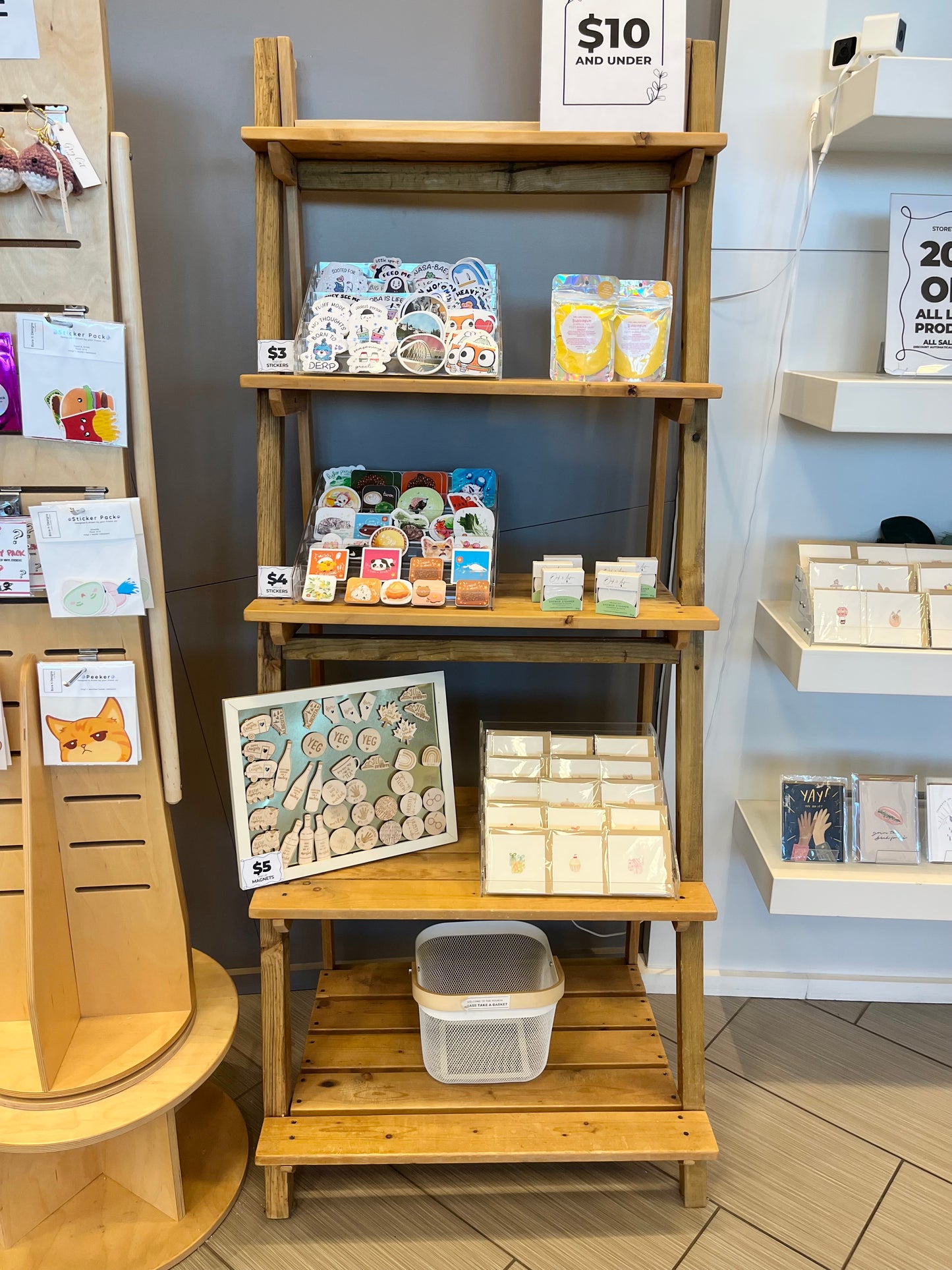 Wood Wall Ladder Shelf - Pickup By Appointment Only