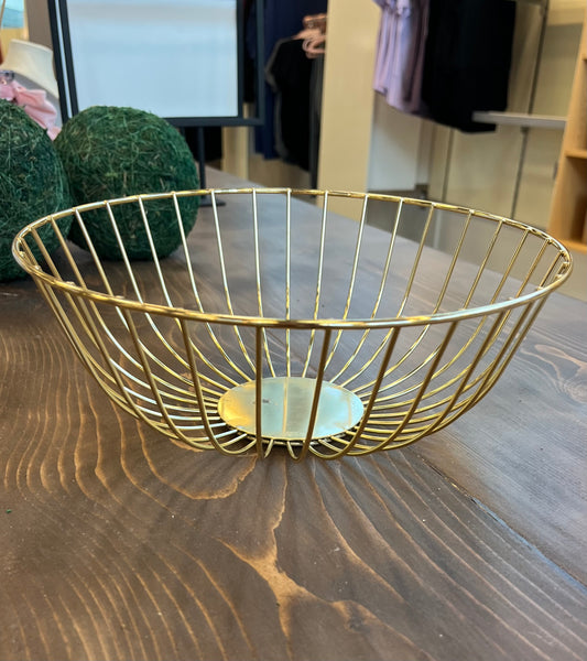 Gold Round Wire Basket