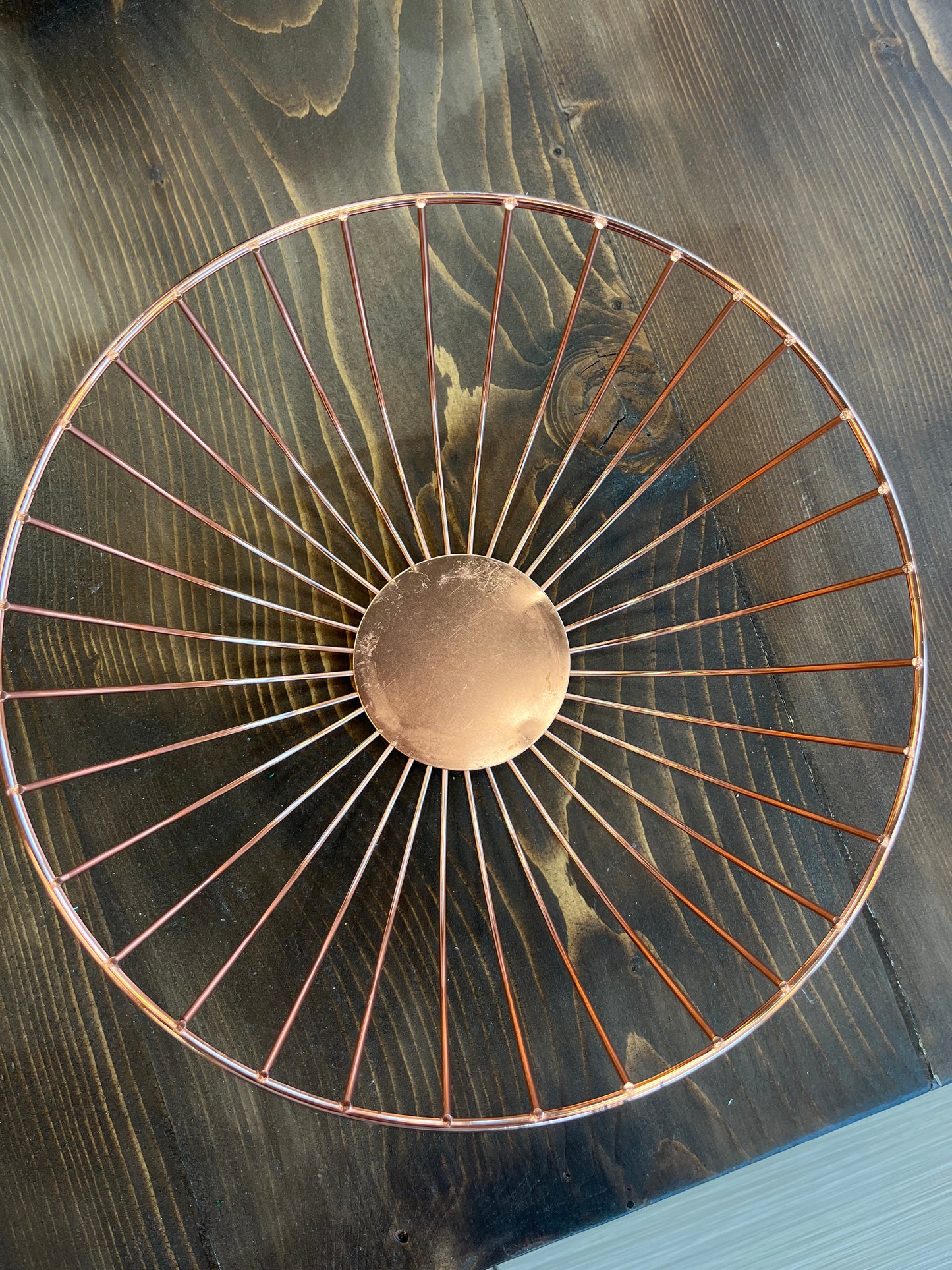 Rose Gold Round Wire Basket