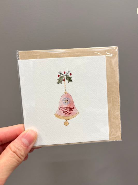 Bell Under Mistletoe Mini Card