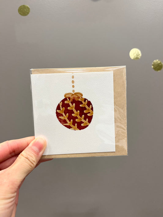Large Red Ornament Mini Card