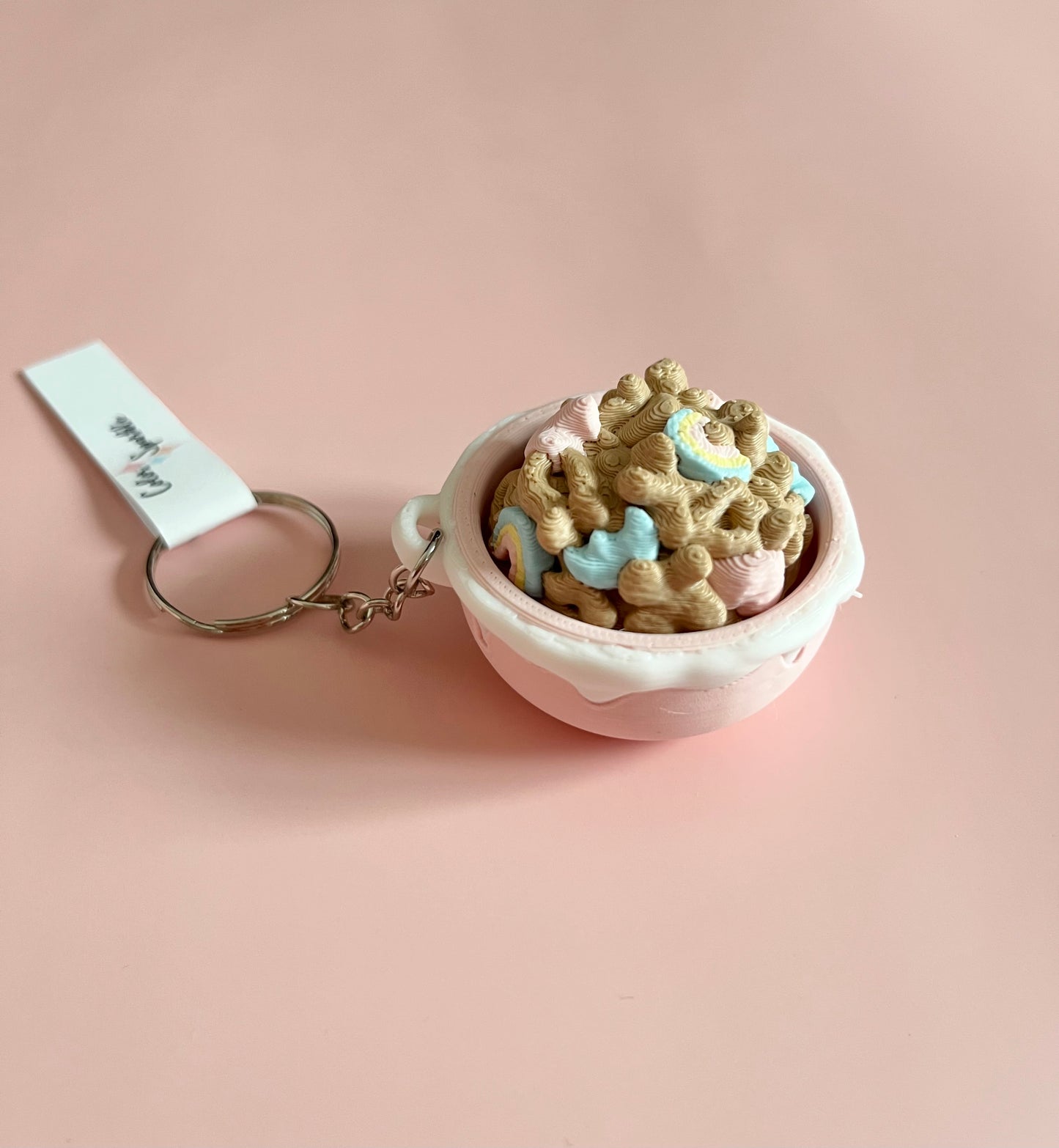 Rainbow Cereal Clicker Keychain