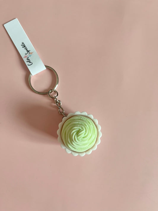 Green Cupcake Clicker Keychain