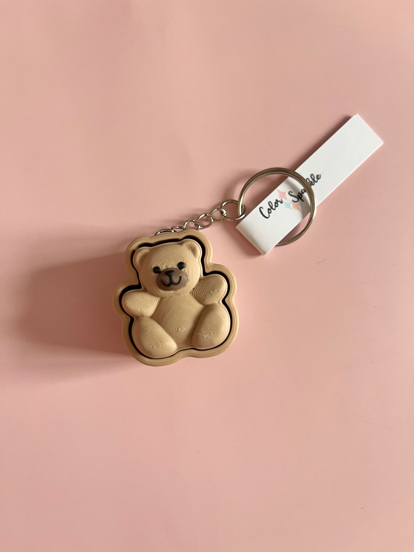 Teddy Bear Clicker Keychain