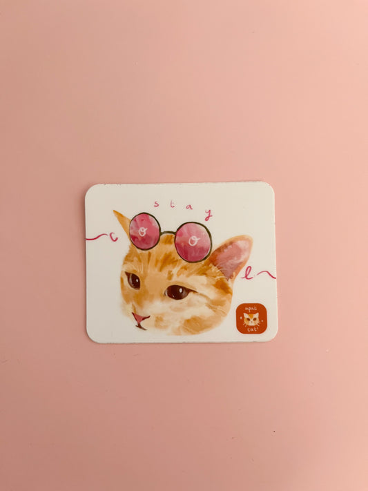Stay Cool Cat Sticker