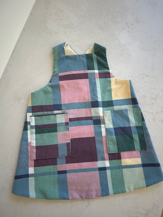 Mini Maker's Apron in Plaid