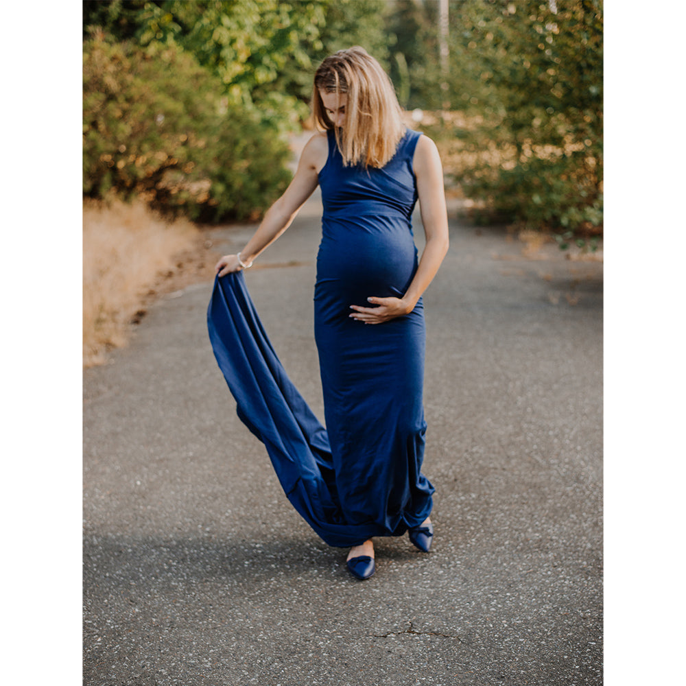 Santiago Maternity Gown in Navy Size XS/S
