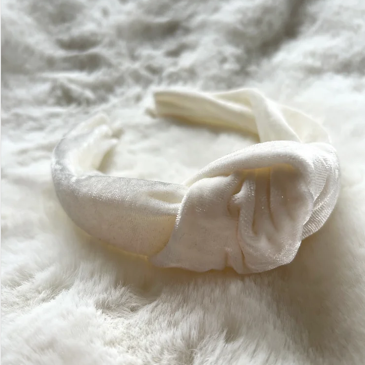 Velvet White Headband