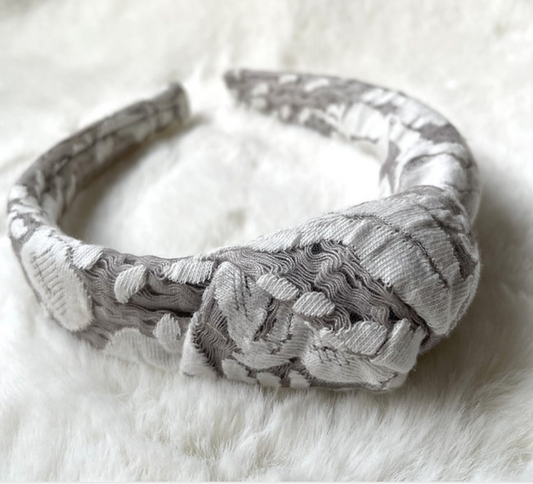 White and Gray Headband