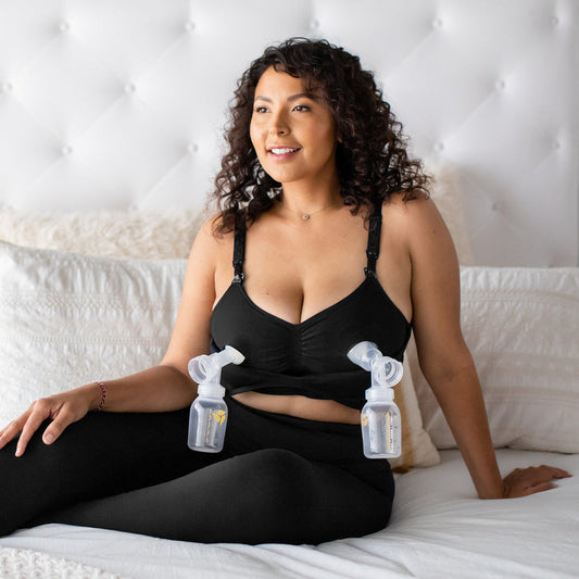 Sublime® Hands-Free Pumping & Nursing Bra in Black