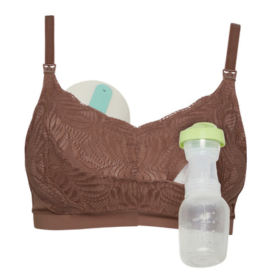 Sydney 2.0 Nursing and Pumping Bra in Nutmeg