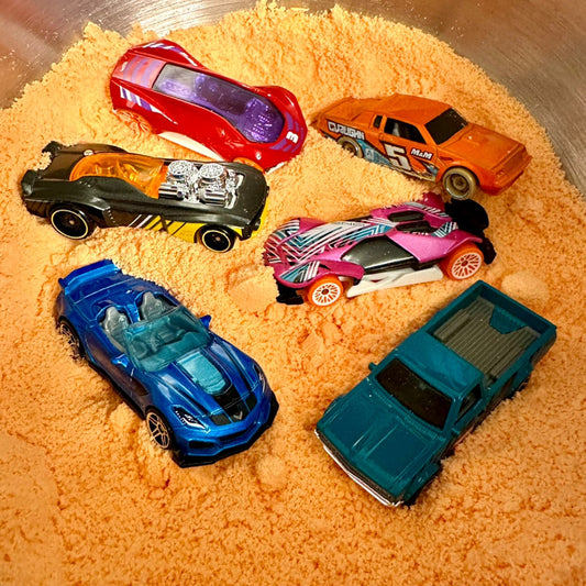 Orange Surprise Toy Fizzy Bubble Dust with Hot Wheels Toy
