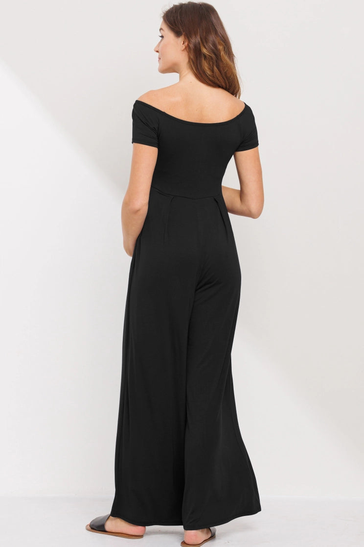 Holland Wide Leg Jumpsuit in Black