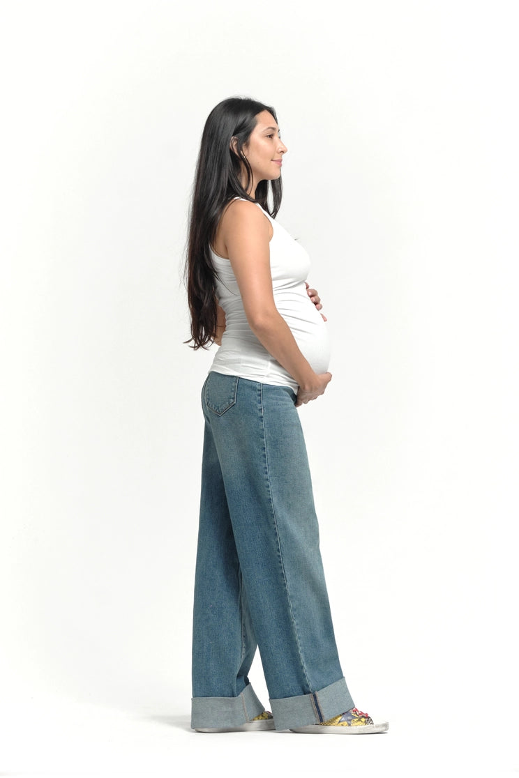 Willa Roll Cuff Wide Leg Jean