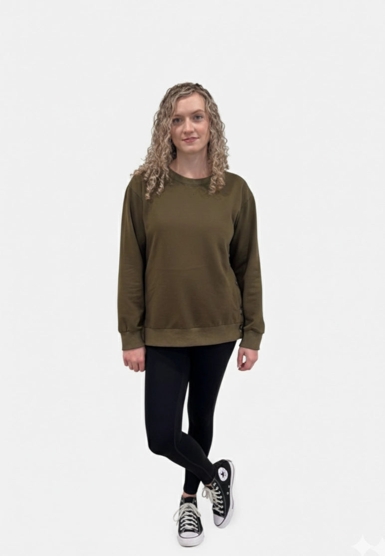 Sienna Crewneck in Olive