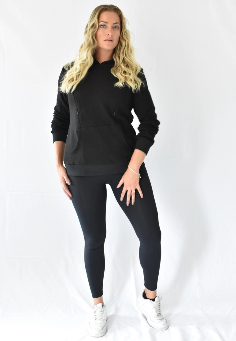 Jaydon Nursing Hoodie in Black
