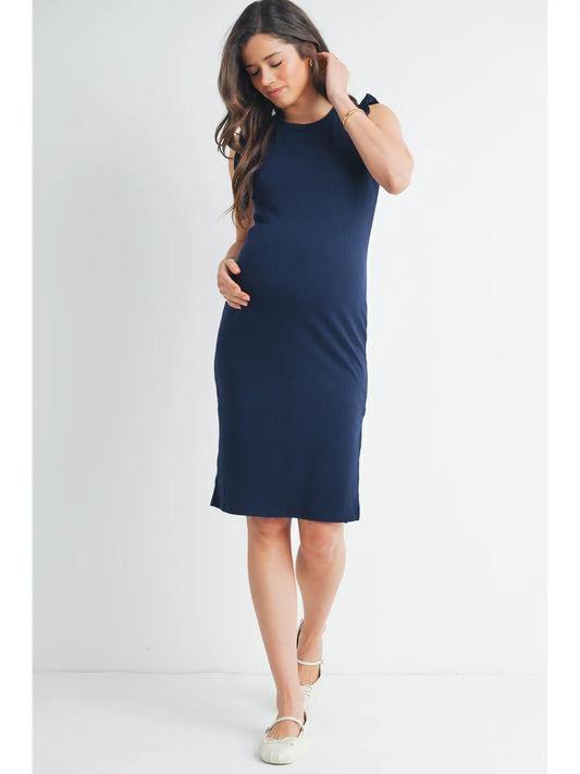 Alexis Navy Textured Midi Dress