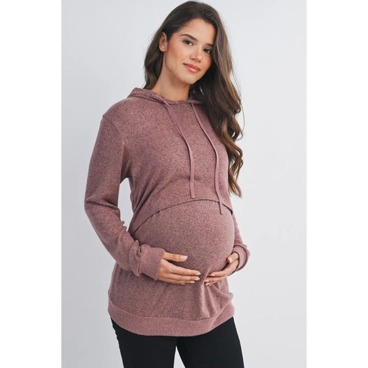 Carmen Double Layer Knit Hoodie