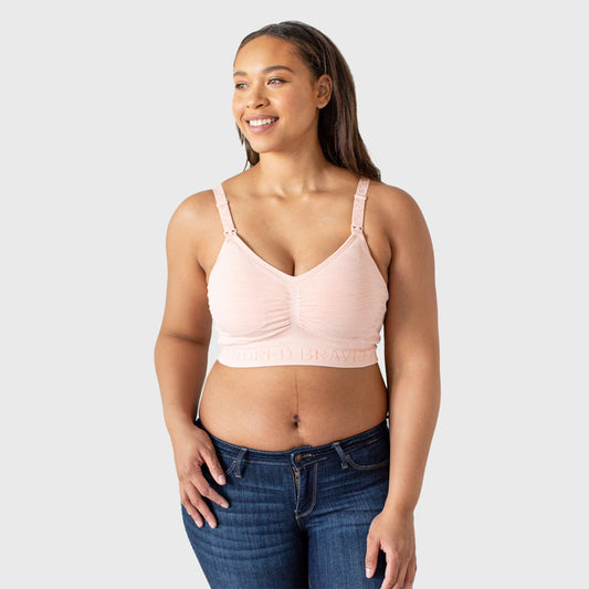 Sublime® Hands-Free Pumping & Nursing Bra in Pink Heather