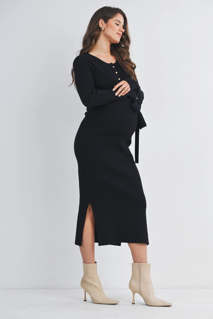Cataleya Ribbed Button Front Dress