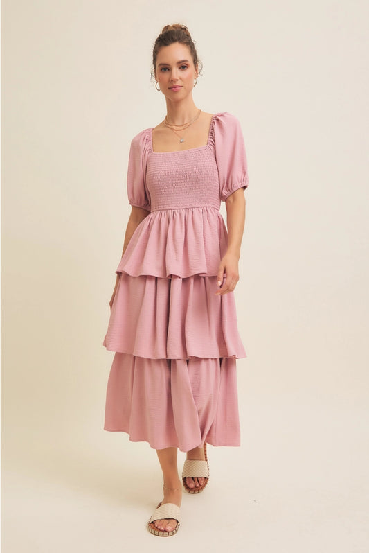 Nova Ruffle Midi Dress