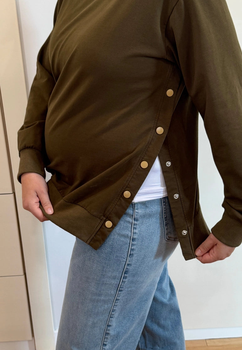 Sienna Crewneck in Olive