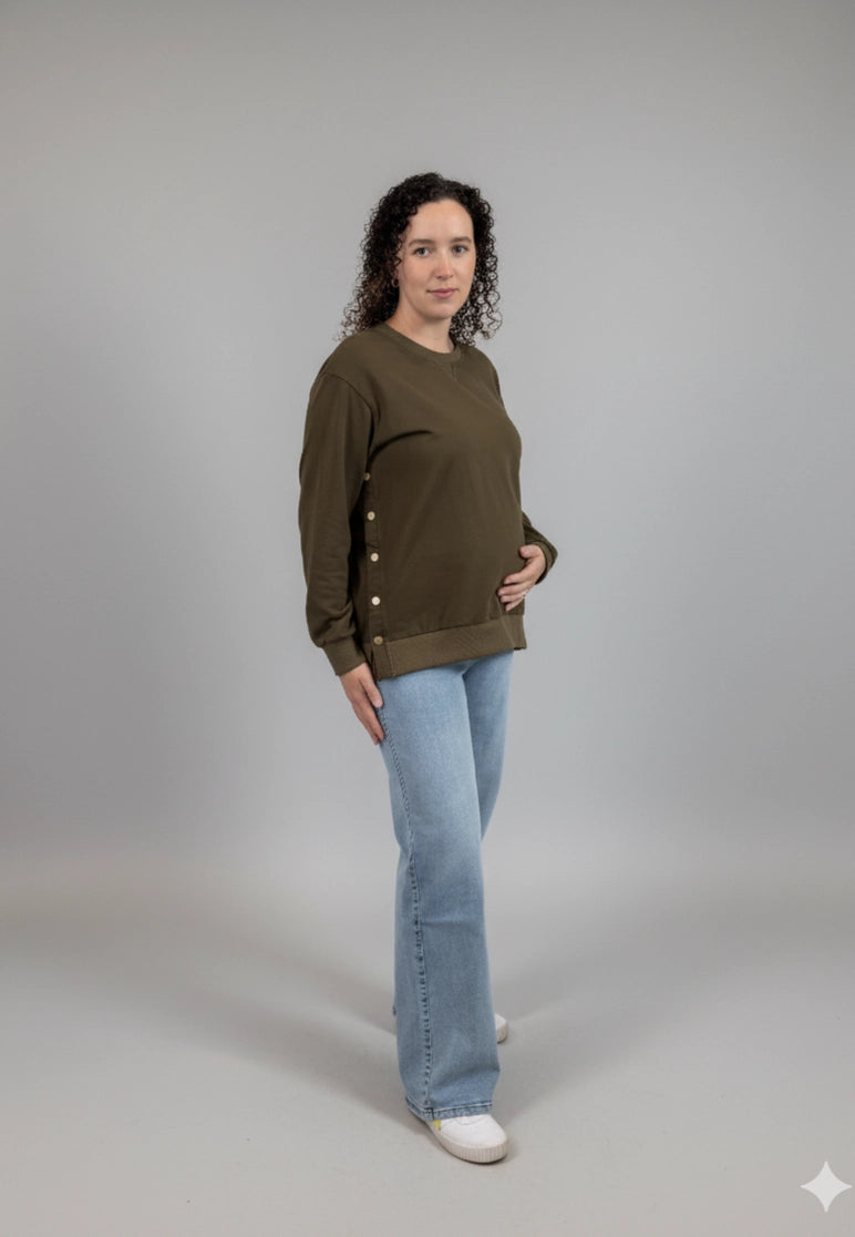 Sienna Crewneck in Olive