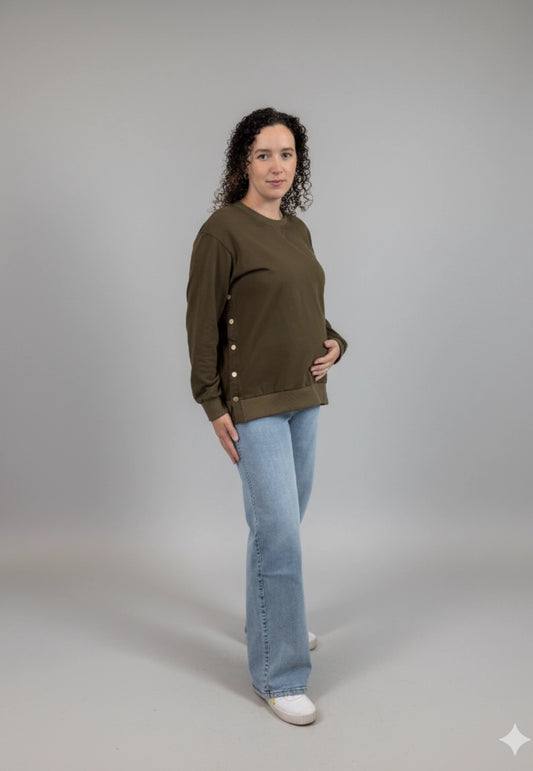 Sienna Crewneck in Olive