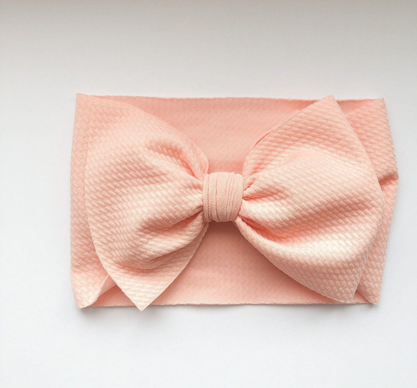 Big Bow Headband in Barely Pink