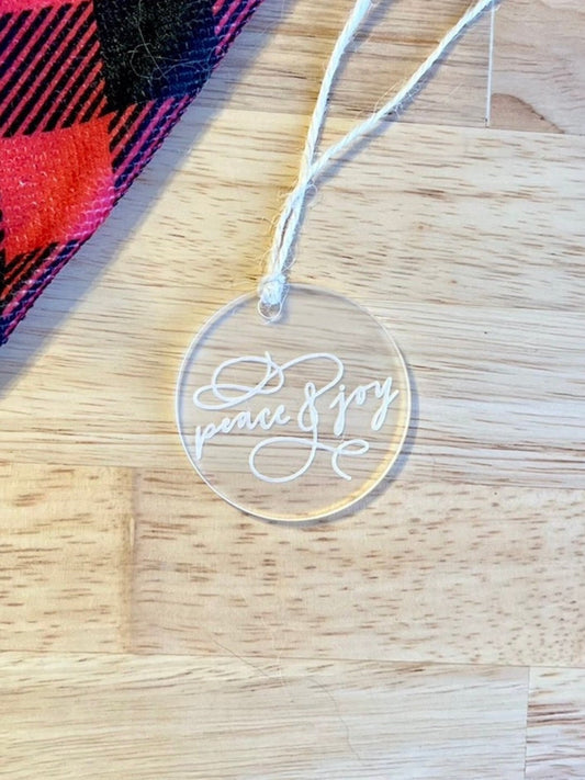 Peace & Joy Ornament